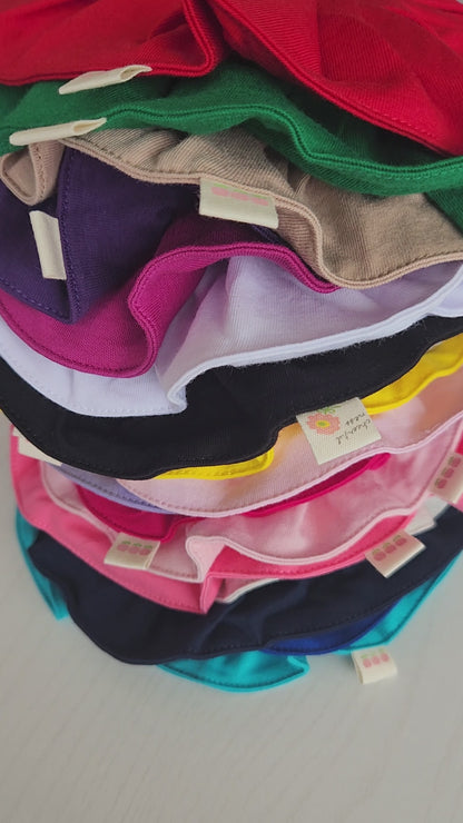Scrunchies de tela jersey – Pack de 4 colores