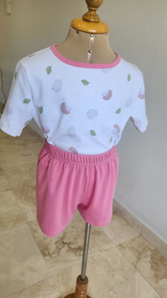 Girls Outfit – 100% Pima Cotton Set with Shorts and Scrunchie