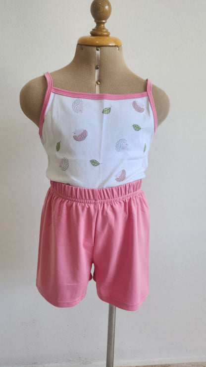 Girls Outfit – 100% Pima Cotton Set with Shorts and Scrunchie