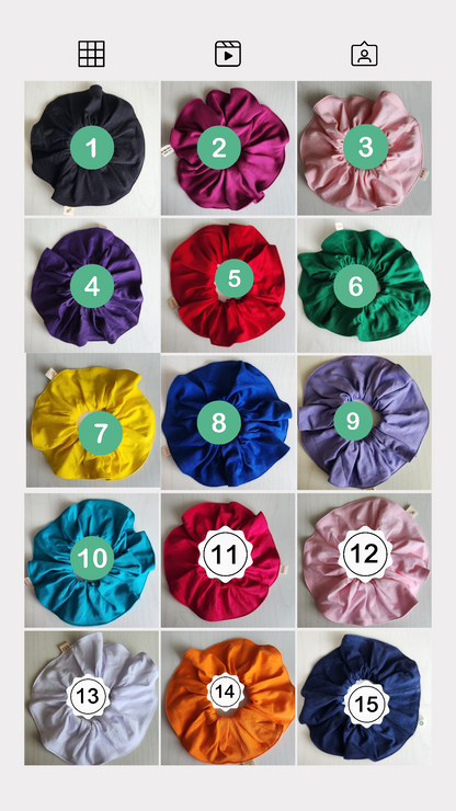 Scrunchies de tela jersey – Pack de 4 colores